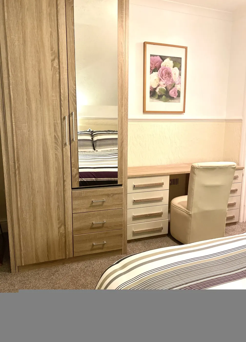 Bedroom storage in the Large Apartment