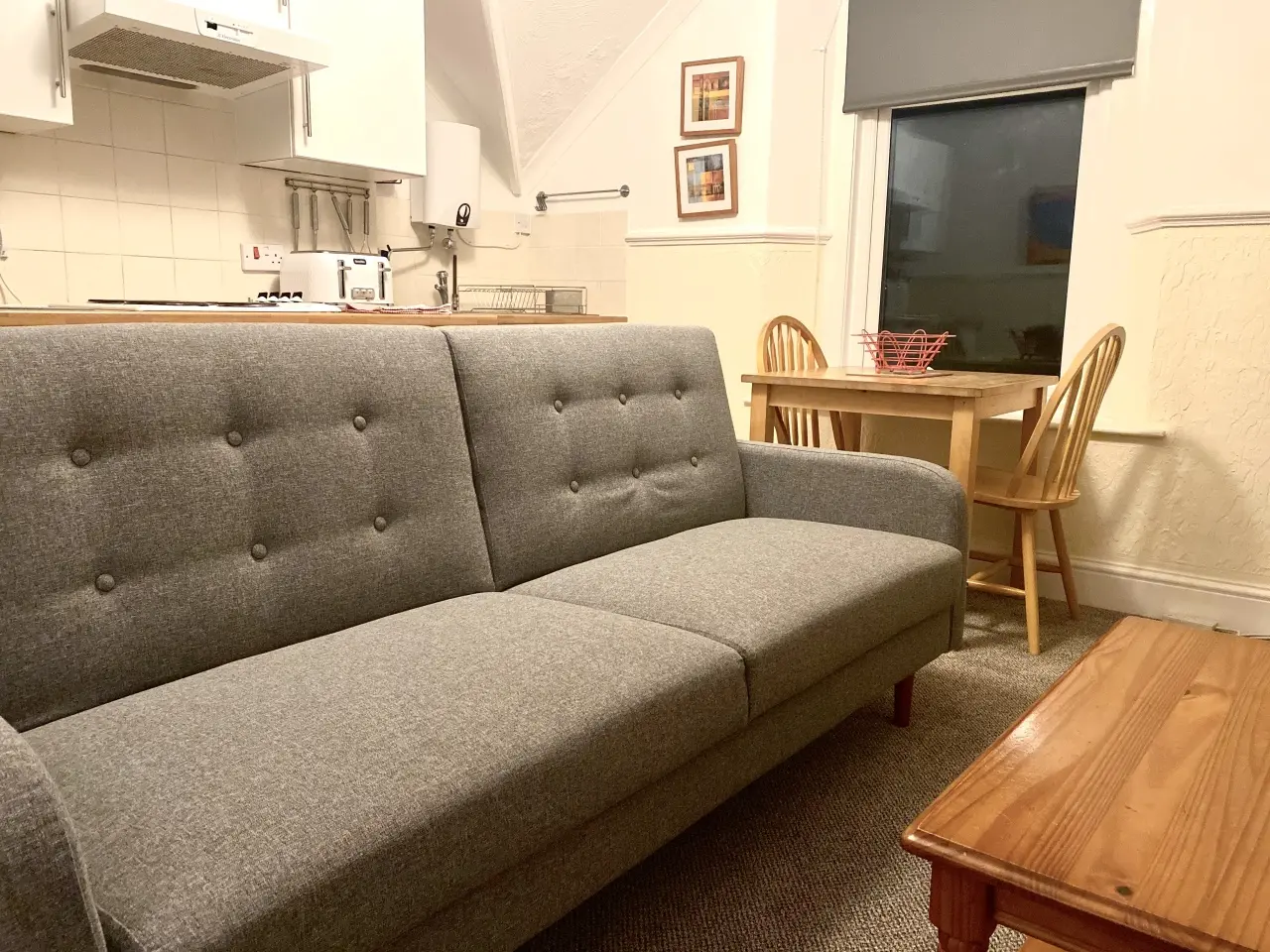 Lounge and kitchen in the Large Apartment