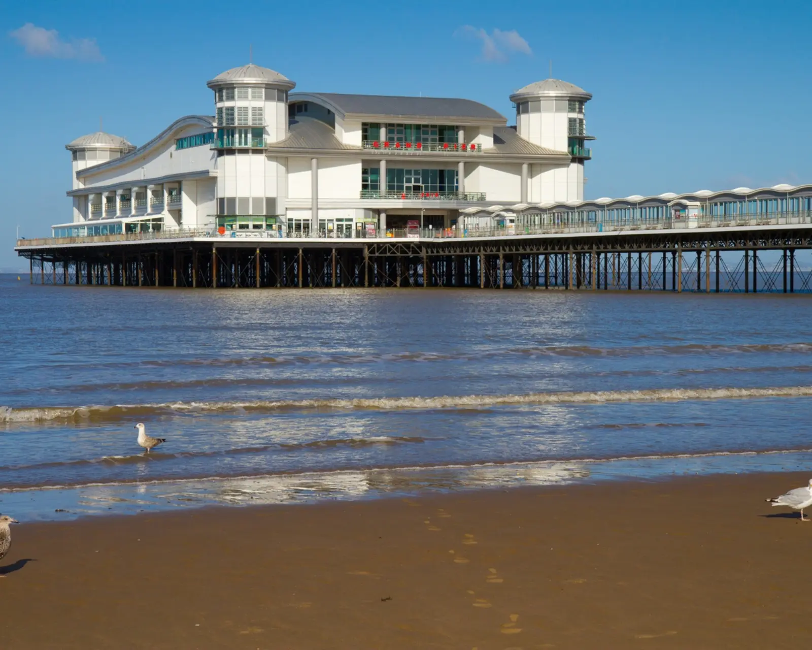 Weston-super-Mare Grand Pier viewed from the beach